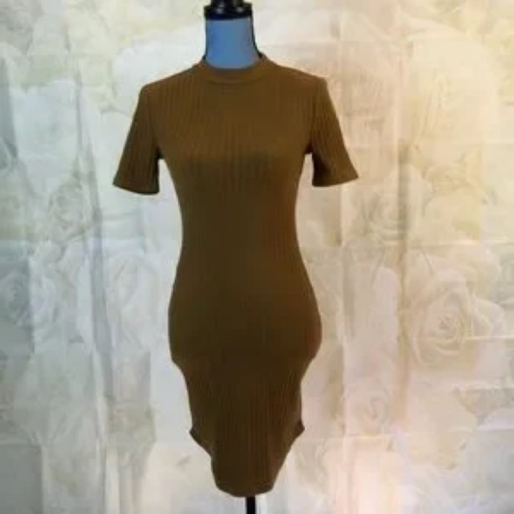 Forever 21 Olive Ribbed Midi Dress